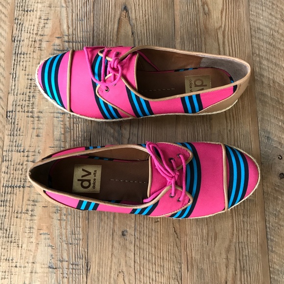 Dolce Vita Shoes Dolce Vita Pink Blue Canvas Laceup Oxfords Poshmark